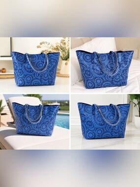 George Blue Patterned Tote Bag